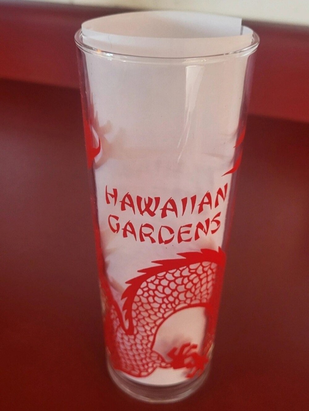 Hawaiian Gardens Chinese Drinking Glass